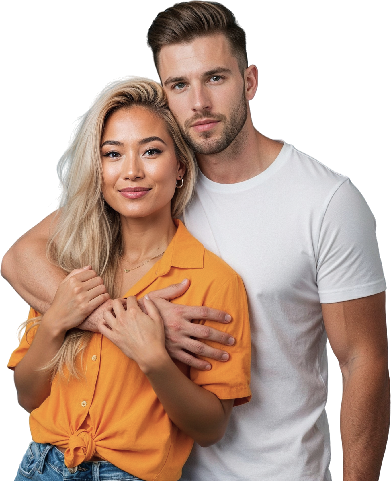 Photo of the smiling couple